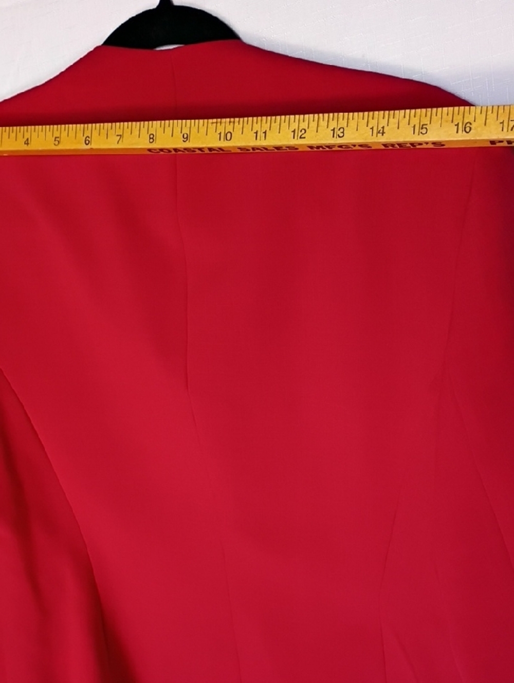 Evan Picone Women's Red Open-Front Blazer with Black Piping Size 10 - Picture 9 of 9
